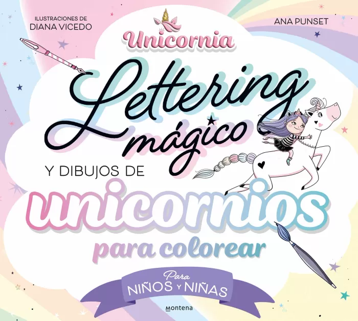 Libro Lettering Para Niños - Dibujo Y Actividades + Lápices