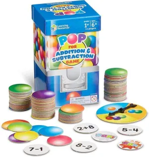 JUEGO SUMAS Y RESTAS POP FOR ADDITION & SUBSTRACTION