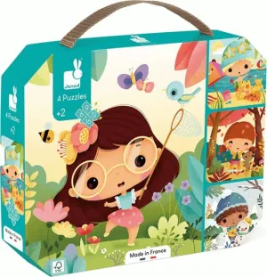 4 PUZZLES LAS 4 ESTACIONES (6,9,12,16 PIEZAS)