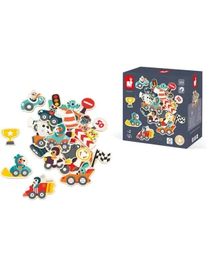 IMANES DE COCHES DE CARRERAS 24 PIEZAS