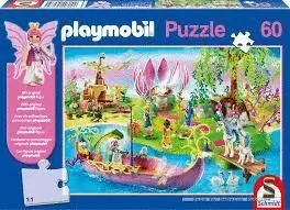 PUZZLE 60 PZAS. PLAYMOBIL MUNDO DE HADAS + 1 PERSONAJE AUTENTICO