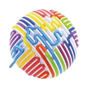 BOLA SENSORIAL 11CM CON CINTAS SILICONA COLORES