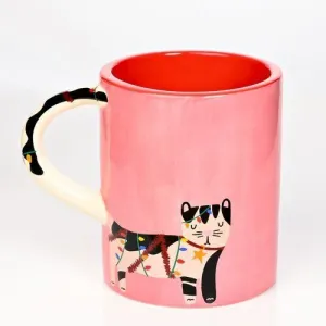 TAZA GATO ASA 3D FLOR DE FRAMBUESA