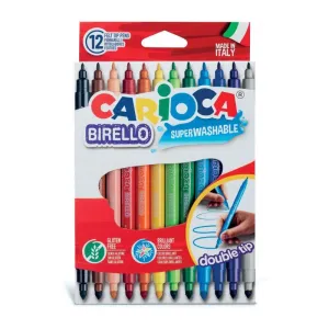 ESTUCHE 12 ROTULADORES DOBLE PUNTA CARIOCA BIRELLO