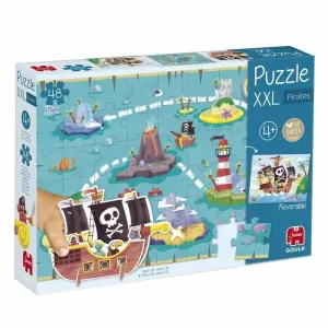 PUZZLE 48 PZAS. XXL PIRATAS REVERSIBLE
