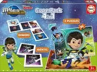 SUPERPACK MILES FROM TOMORROW 4 EN 1 - 2 PUZZLES DOMINO IDENTIC