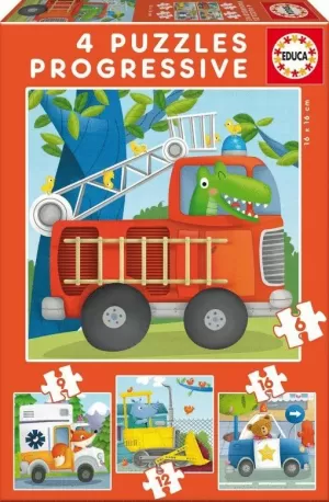 PUZZLES PROGRESIVOS 6 9 12 16 PZAS. PATRULLA DE RESCATE