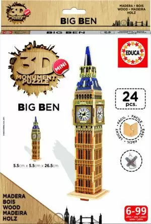 BIG BEN - MINI 3D MONUMENT PUZZLE - MADERA
