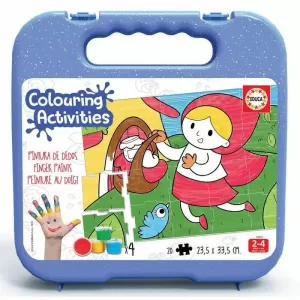 COLOURING ACTIVITIES PUZZLE CAPERUCITA 20 PZAS. + 4 PINTURA DE DEDOS