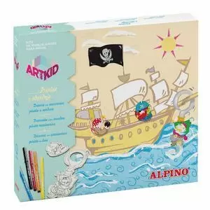 ART KID PIRATAS AL ABORDAJE DECORA TUS ACCESORIOS PIRATAS DE MADERA KIT DE MANUALIDADES COMPLETO