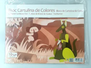 BLOC CARTULINA 10 COLORES VARIADOS 10 UDS.