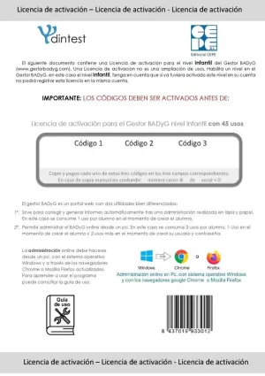 BADYG I LICENCIA DE ACTIVACIÓN ONLINE 45 US0S BADYG I LICENCIA DE ACTIVACIÓN ONLINE 45 US0S