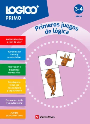 LOGICO PRIMO. PRIMEROS JUEGOS DE LÓGICA (3-4 AÑOS) 16 FICHAS