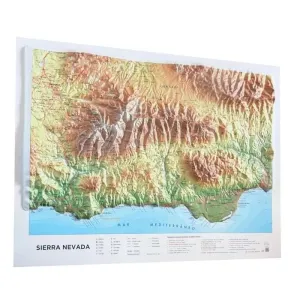 MAPA RELIEVE SIERRA NEVADA LAS ALPUJARRAS 65X45