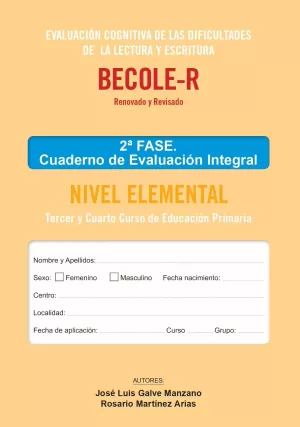 BECOLE-R. CUADERNO DE EVALUACIÓN INTEGRAL ELEMENTAL