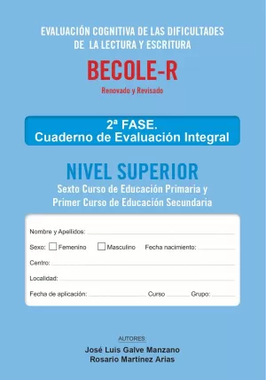 BECOLE-R. CUADERNO DE EVALUACIÓN INTEGRAL SUPERIOR