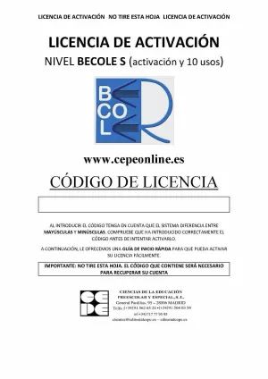 BECOLE-R  S. LICENCIA ON LINE (10 USOS) SUPERIOR