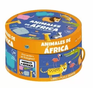 LOS ANIMALES DE AFRICA. CAJAS REDONDAS. CON PUZZLE EDIC. ILUSTRADO (ESPAÑOL)