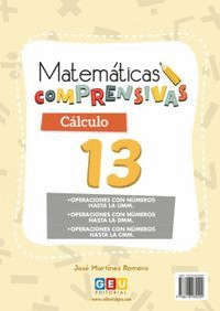 MATEMATICAS COMPRENSIVAS NUMEROS Y CALCULO 13