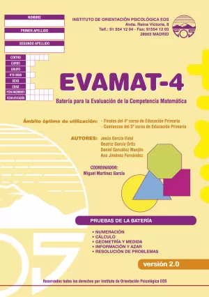 EVAMAT 4 - 1 CUADERNO + 1 USO DE CORRECCION
