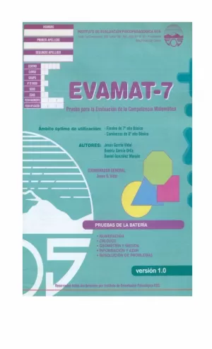 EVAMAT 7 - 1 CUADERNO + 1 USO DE CORRECCION