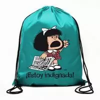 BOLSA DE CUERDAS MAFALDA ESTOY INDIGNADA