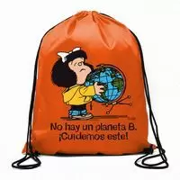 BOLSA DE CUERDAS MAFALDA NO HAY UN PLANETA B