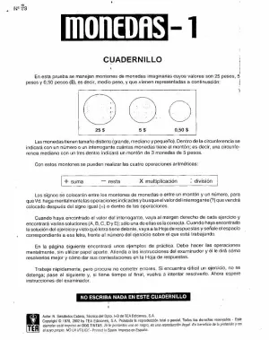 MONEDAS 1 CUADERNILLOS PAQ 10