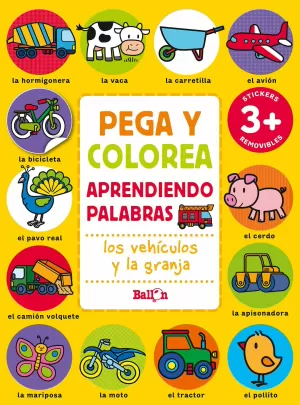 PEGA Y COLOREA VEHICULOS Y  GRANJA